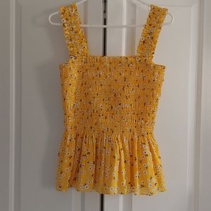 Kate Spade floral smocked tank top
